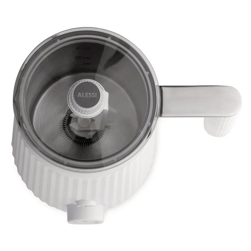 Alessi Plissé Milk Frother, White 7 Alessi Plissé Milk Frother, White - Image 5