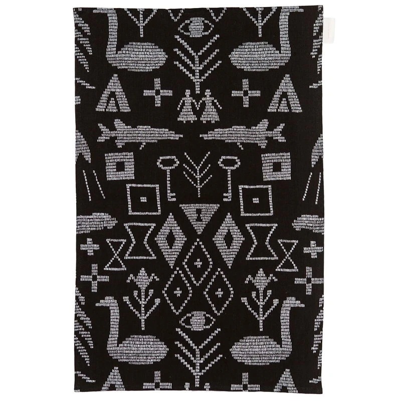 Saana Ja Olli Maailman Synty Tea Towel/placemat, Large, Black 3 Saana Ja Olli Maailman Synty Tea Towel/placemat, Large, Black