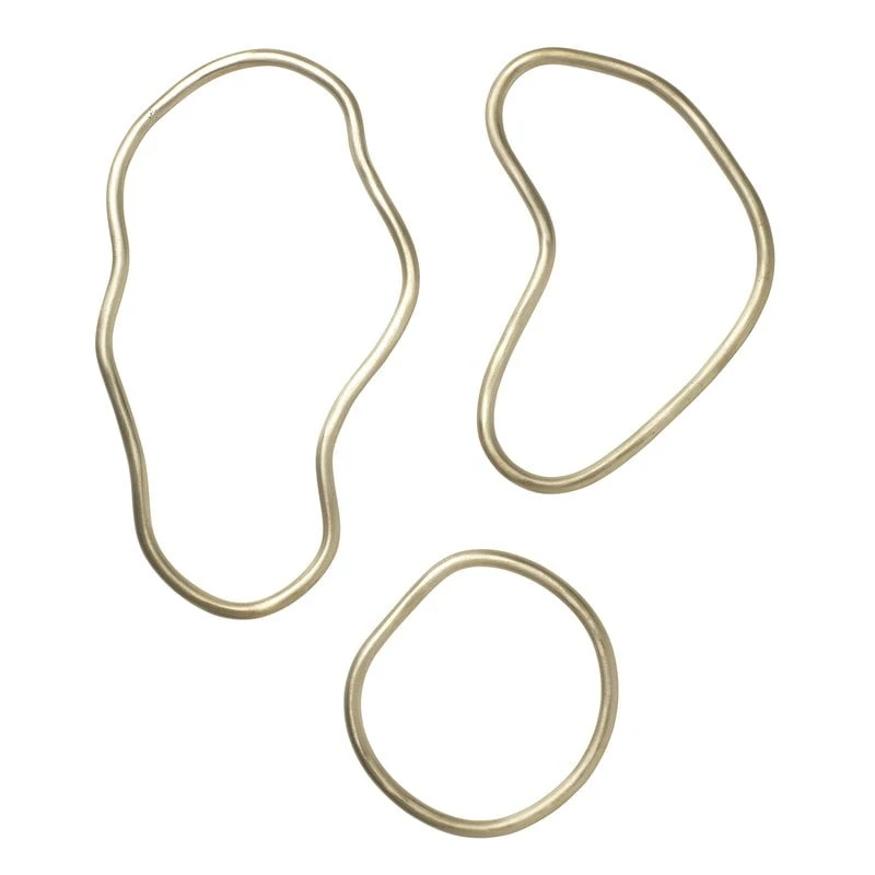Ferm LIVING Pond Trivet, Set Of 3, Brass 3 Ferm LIVING Pond Trivet, Set Of 3, Brass