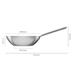 Fiskars Norden Steel Wok, 28 Cm -Kitchenware Store 1067636 Norden Steel Wok 28cm Coated dimensions
