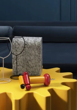 Alessi Sottsass Corkscrew, Yellow - Red - Black 7 Alessi Sottsass Corkscrew, Yellow - Red - Black -Kitchenware Store 15 Alessi ES17 V