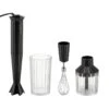 Alessi Plissé Hand Blender With Whisk And Chopper, Black -Kitchenware Store 315Alessi AK