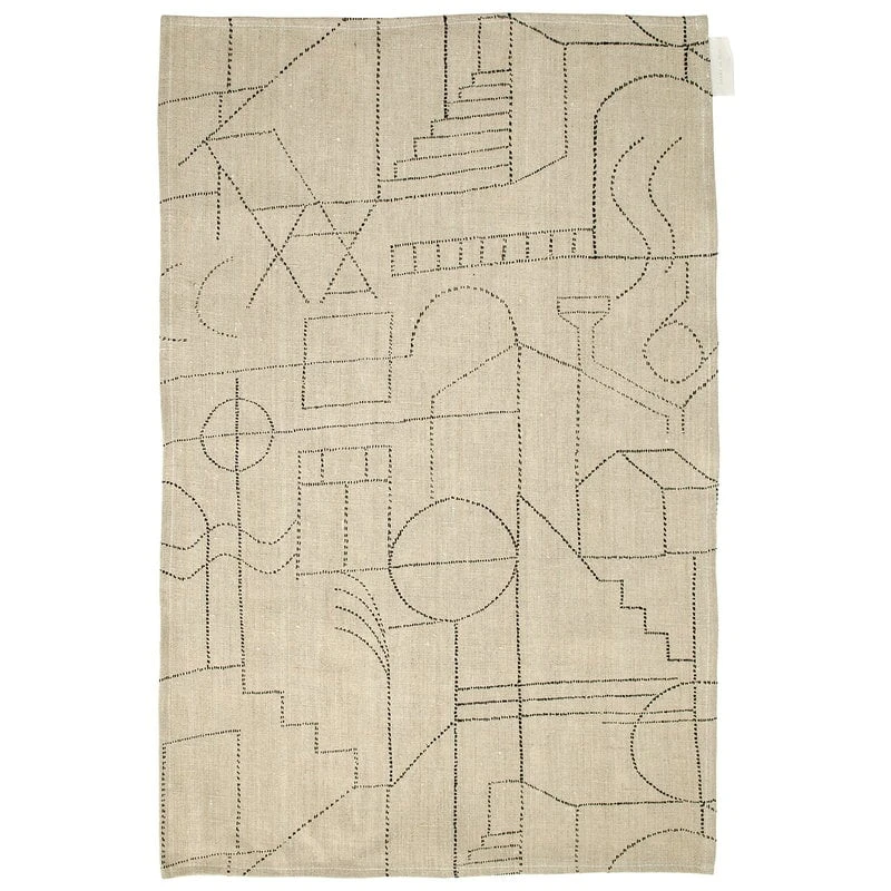 Saana Ja Olli Unien Talo Tea Towel/placemat, Beige 3 Saana Ja Olli Unien Talo Tea Towel/placemat, Beige