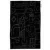 Saana Ja Olli Unien Talo Tea Towel/placemat, Black -Kitchenware Store 38SaanajaOlli iso18 TH