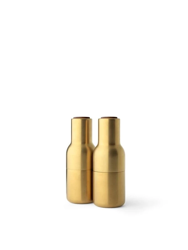 MENU Bottle Grinder, 2 Pcs, Brushed Brass - Walnut 4 MENU Bottle Grinder, 2 Pcs, Brushed Brass - Walnut - Image 2