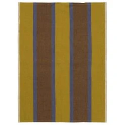 Ferm LIVING Hale Tea Towel, Lime - Blue - Brown