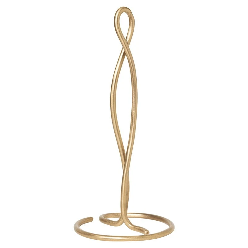 Ferm LIVING Curvature Paper Towel Holder, Brass 3 Ferm LIVING Curvature Paper Towel Holder, Brass