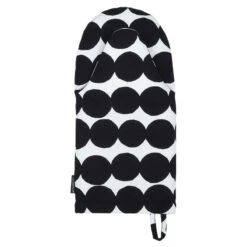 Marimekko Räsymatto Oven Mitten, Black - White
