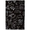 Saana Ja Olli Onnenmaa Tea Towel/placemat, Black 2 Saana Ja Olli Onnenmaa Tea Towel/placemat, Black -Kitchenware Store 9SaanajaOlli iso18 TH