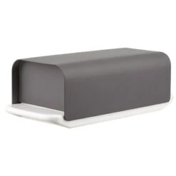 Alessi Mattina Butter Dish, Dark Grey