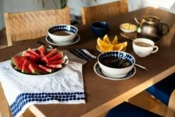 Arabia Tuokio Tea Towel, Blue 7 Arabia Tuokio Tea Towel, Blue -Kitchenware Store Arabia Tuokio tea towel 43x67cm blue Autumn 2021 1056528 2 Tuokio bowl 18cm cobalt 1006143 Tuokio plate 20cm cobalt1005550 TIF