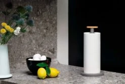 Alessi Mattina Kitchen Roll Holder, Dark Grey -Kitchenware Store BG05 DG amb H