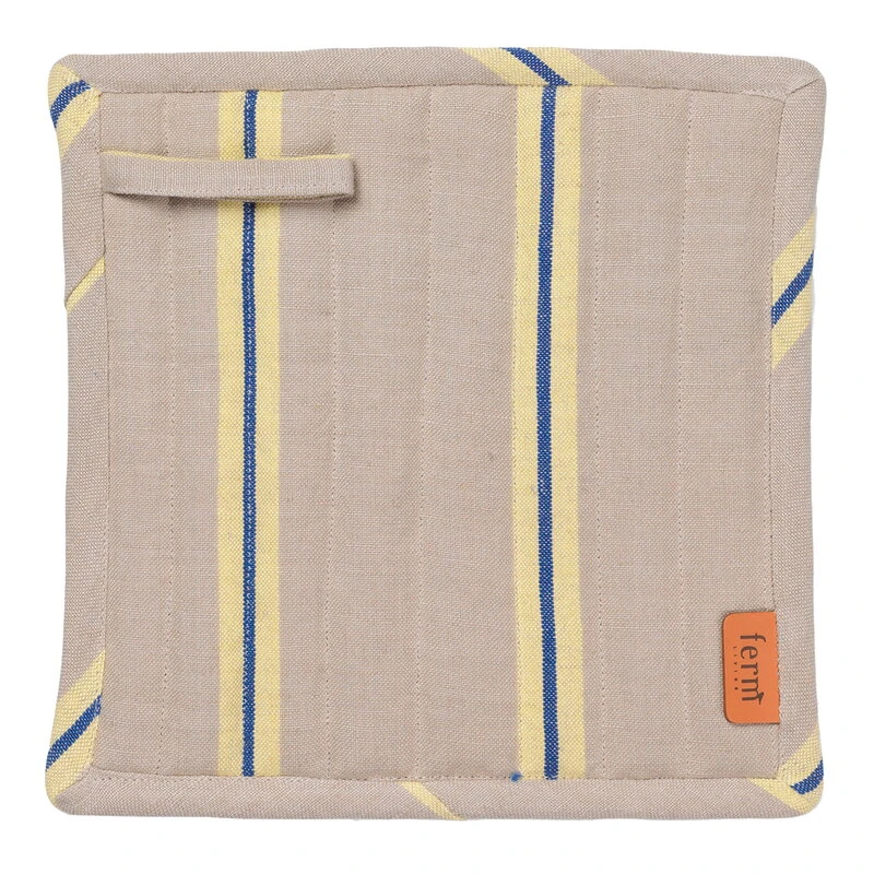 Ferm LIVING Hale Pot Holder, Set Of 2, Oyster - Lemon - Bright Blue 3 Ferm LIVING Hale Pot Holder, Set Of 2, Oyster - Lemon - Bright Blue