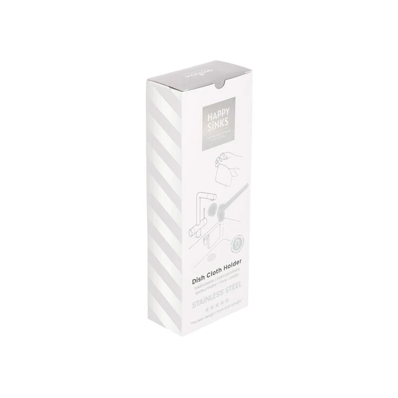 Happy Sinks Happy Sinks Dishcloth Holder, Steel 4 Happy Sinks Happy Sinks Dishcloth Holder, Steel - Image 2