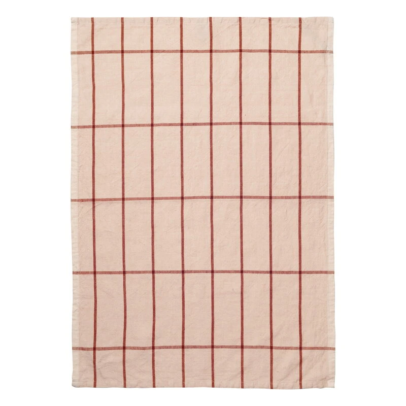 Ferm LIVING Hale Tea Towel, Rose - Rust 3 Ferm LIVING Hale Tea Towel, Rose - Rust