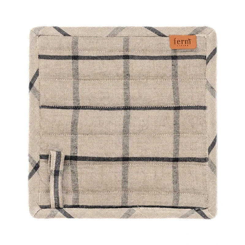 Ferm LIVING Hale Pot Holder, Set Of 2, Sand - Black 3 Ferm LIVING Hale Pot Holder, Set Of 2, Sand - Black