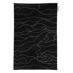 Saana Ja Olli Rakkauden Meri Tea Towel/place Mat, Black - White