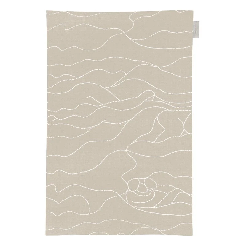 Saana Ja Olli Rakkauden Meri Tea Towel/place Mat, Beige - White 3 Saana Ja Olli Rakkauden Meri Tea Towel/place Mat, Beige - White