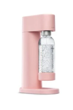 Mysoda Woody Sparkling Water Maker, Pink 9 Mysoda Woody Sparkling Water Maker, Pink -Kitchenware Store Woody pink side bottle attached