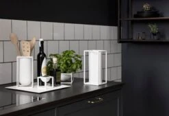 By Lassen Kubus Roll'in Kitchen Paper Holder, White -Kitchenware Store by lassen k kkenrulle0041 1