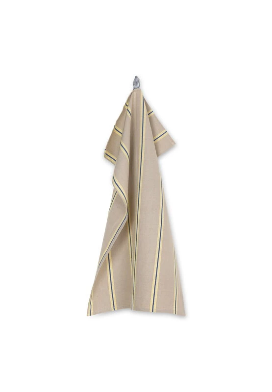 Ferm LIVING Hale Tea Towel, Oyster - Lemon - Bright Blue 4 Ferm LIVING Hale Tea Towel, Oyster - Lemon - Bright Blue - Image 2