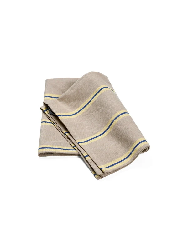 Ferm LIVING Hale Tea Towel, Oyster - Lemon - Bright Blue 5 Ferm LIVING Hale Tea Towel, Oyster - Lemon - Bright Blue - Image 3