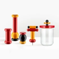 Alessi Sottsass Corkscrew, Yellow - Red - Black 6 Alessi Sottsass Corkscrew, Yellow - Red - Black -Kitchenware Store groupage rosso 1