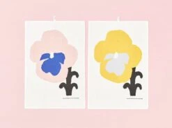 Kauniste Orvokki Tea Towel, Blue -Kitchenware Store kauniste pressphoto 2017ss print011 1