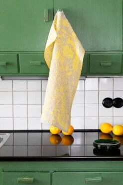 Lapuan Kankurit Villiyrtit Hand Towel, Yellow - Linen -Kitchenware Store lapuankankurit villiyrtit towel yellow linen 1 0