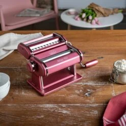 Marcato Atlas 150 Pasta Maker, Pink -Kitchenware Store maracato atlas 150 pink lifestyle borough kitchen 1296x