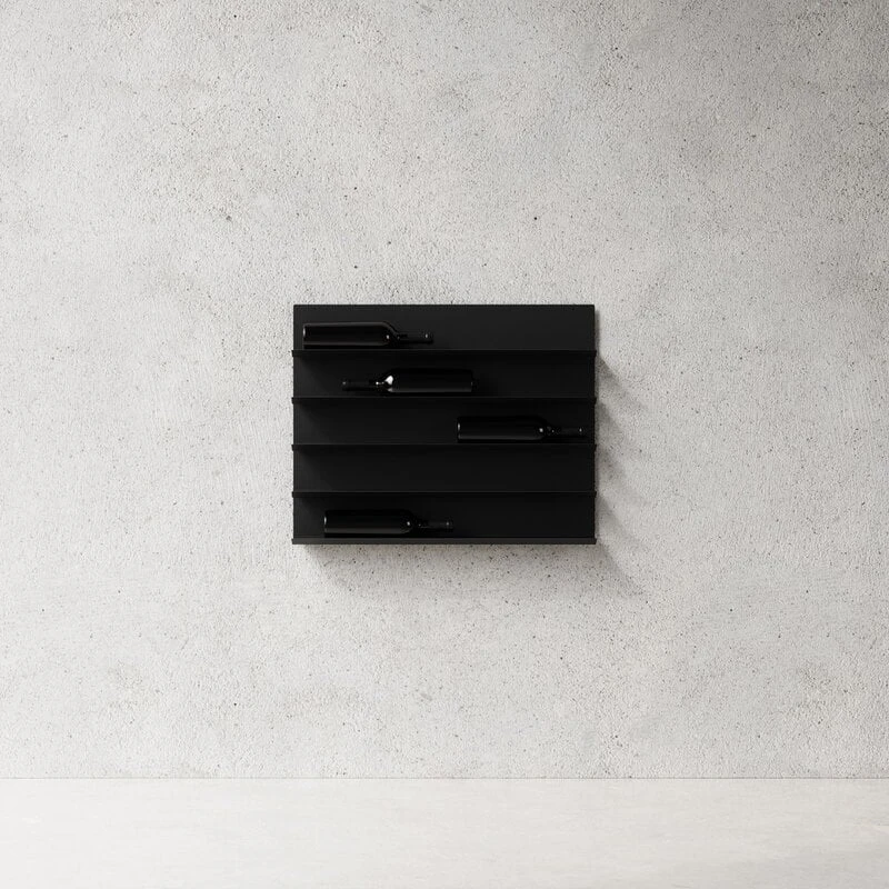 Nichba Wine Rack, Black 6 Nichba Wine Rack, Black - Image 4